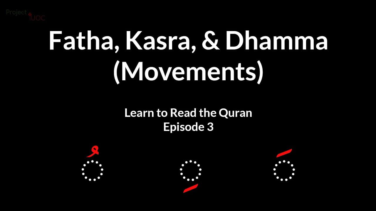 Fatha, Kasra, & Dhamma (Harakaat) | Learn to Read the Quran (Episode 3)