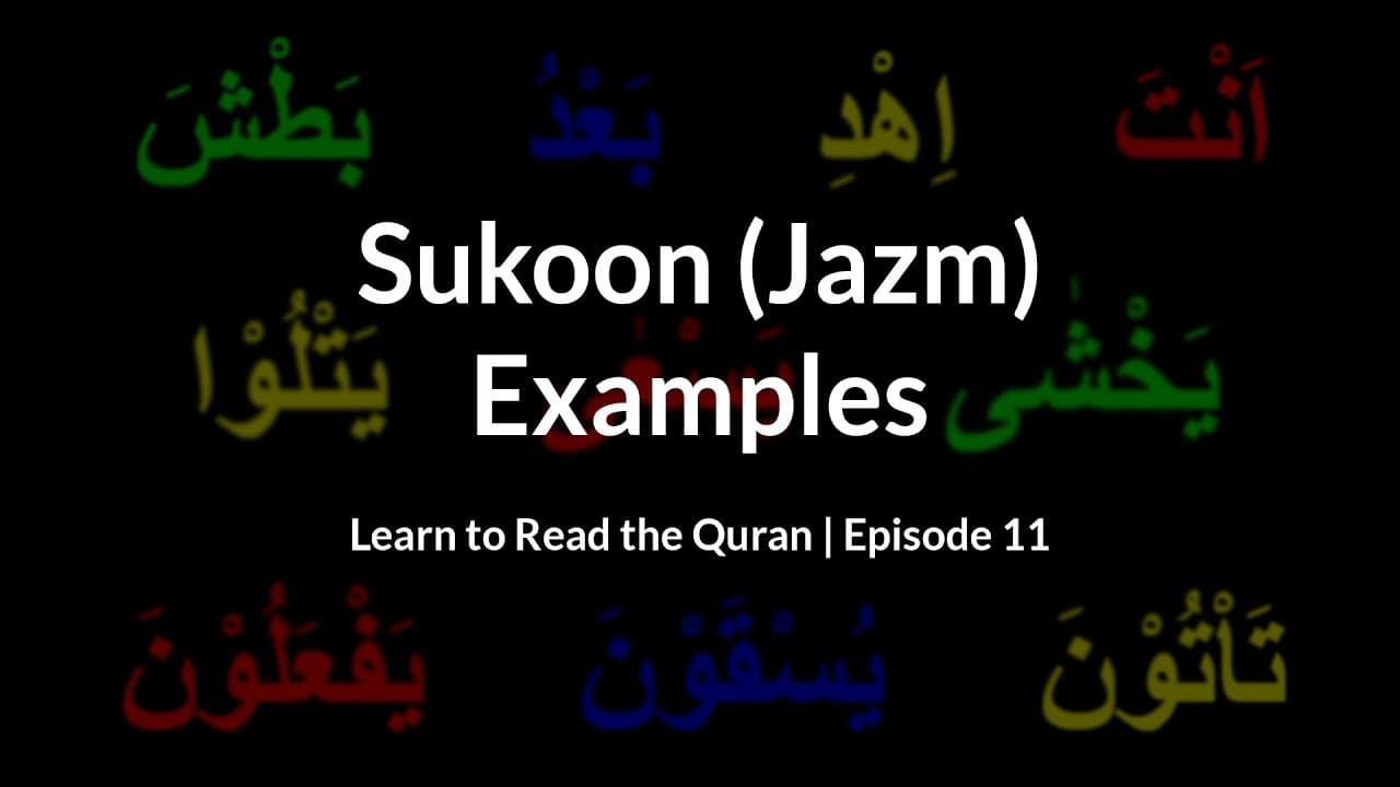 Sukoon (Jazm) Examples | Learn to Read the Quran (Episode 11)